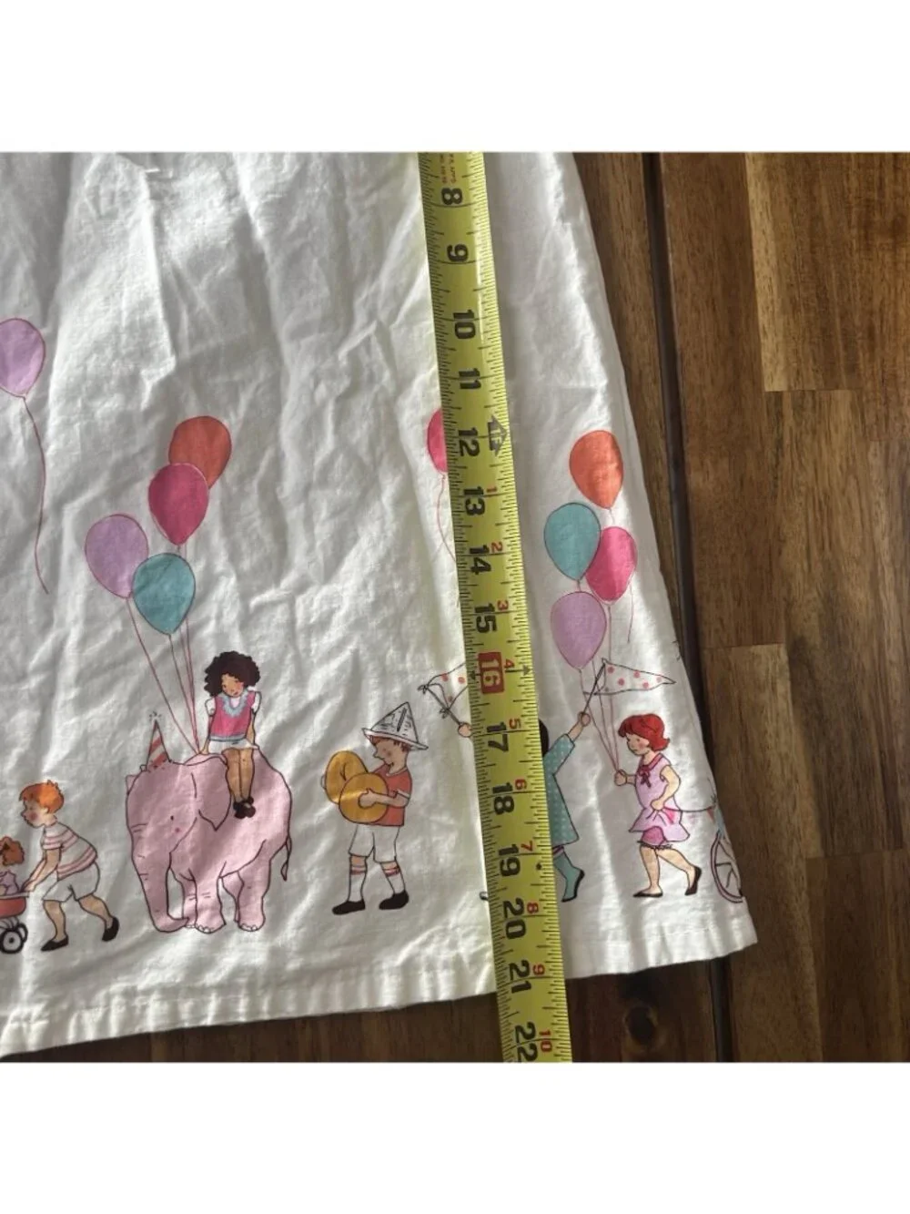 Birthday Party Dress Little Girl Size 4 Balloons Parade White Handmade Party Fun